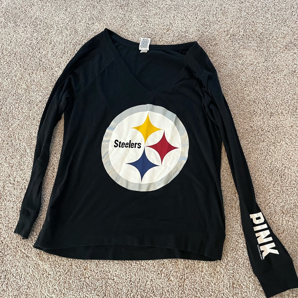 Victoria secret pink Pittsburgh Steelers long sleeve size small gently used